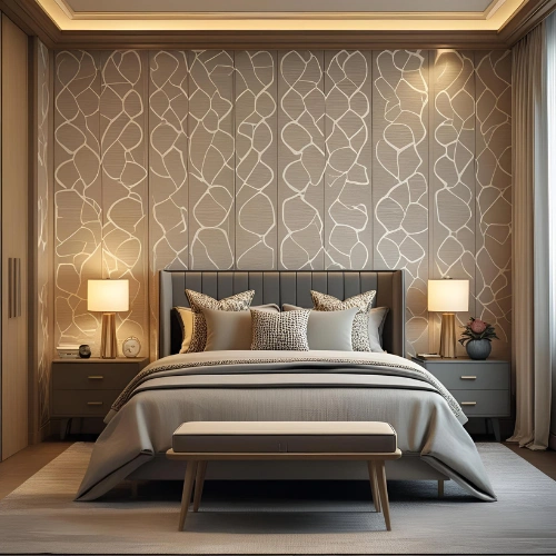 کاغذ دیواری اتاق خواب زن و شوهر