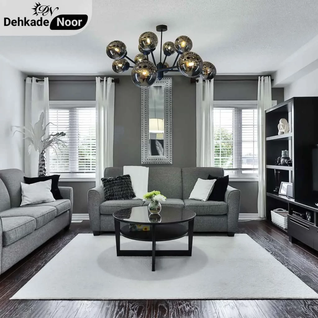 لوستر شاخ گوزنی 12 مشکی