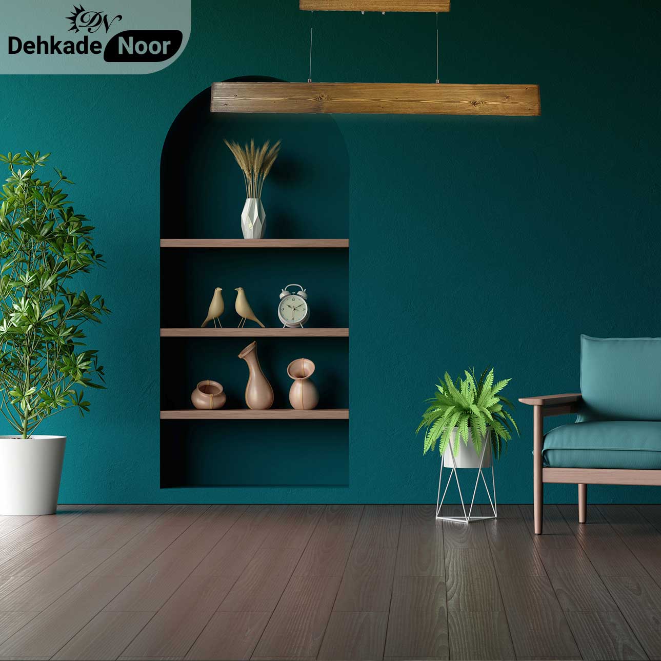 چراغ آویز لاینی 110 فندقی