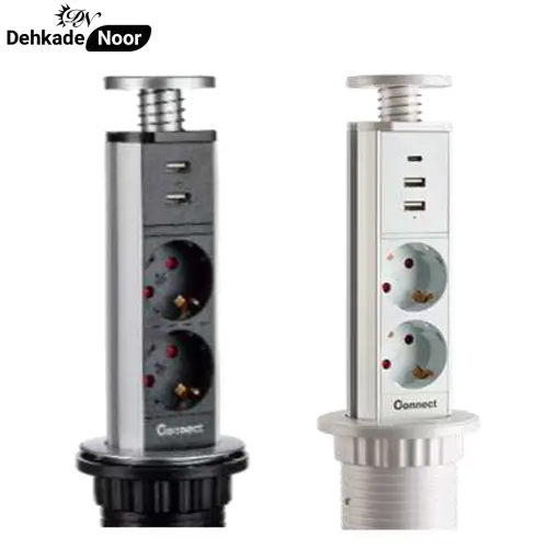 پریز کابینتی توکار استوانه ای برند Connect کد M205