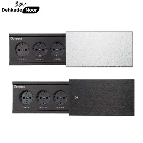 پریز کابینتی توکار درب کشویی برند Connect کد M203