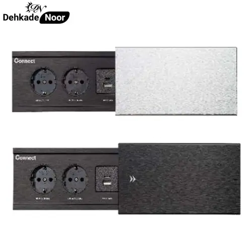 پریز کابینتی توکار درب کشویی برند Connect کد M204