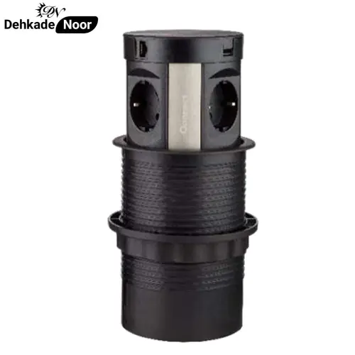 پریز کابینتی توکار دربدار گرد آسانسوری برند Connect کد M209