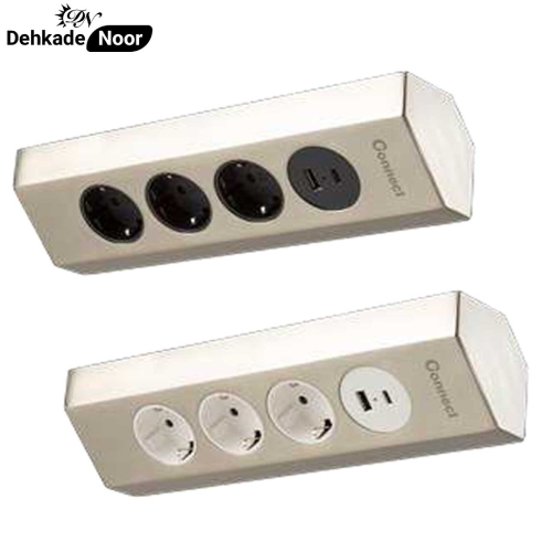 پریز کابینتی روکار کنجی برند Connect کد M217