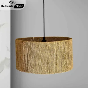 چراغ آویز بافت استوانه تک نسکافه ای