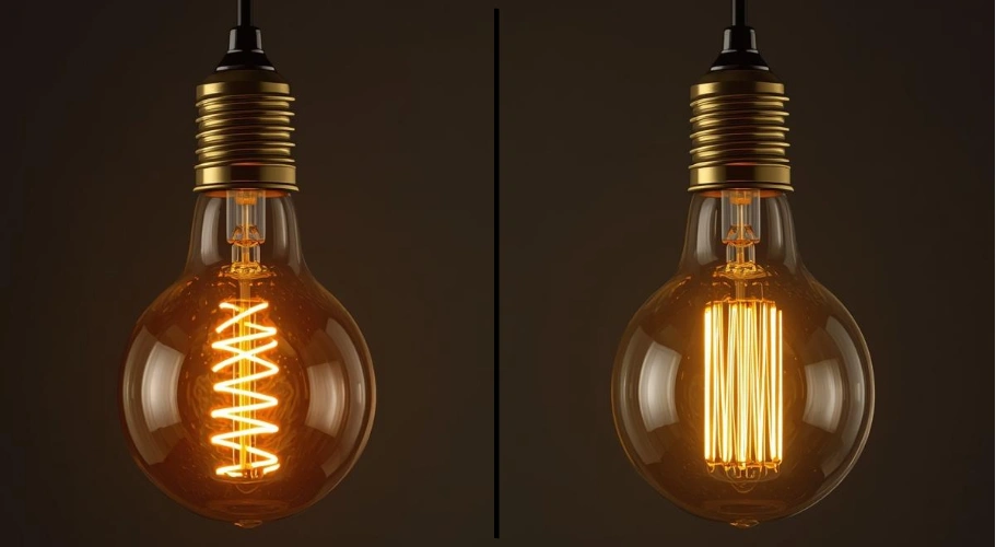 تفاوت لامپ فیلامنتی ال ای دی با لامپ‌ های ادیسونی تنگستنی